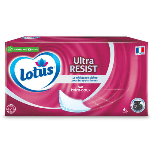 Lotus ultra resist mouchoir boite extra doux- 72 mouchoirs