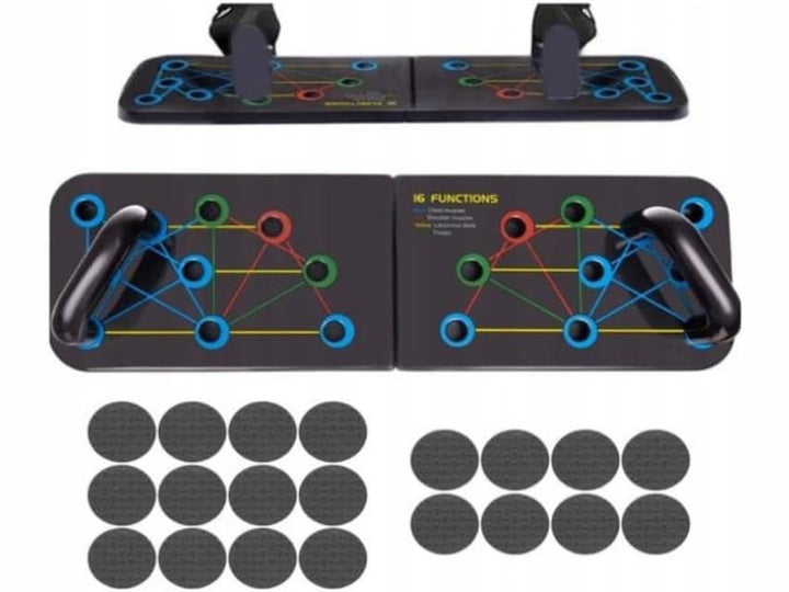 Planche de push-up multifonctionnelle - 16 options de prises différentes