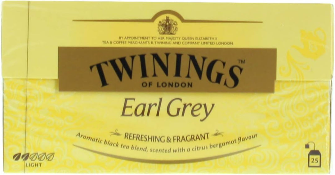 TWININGS-Earl Grey thé aromatisé bergamote 25 sachets