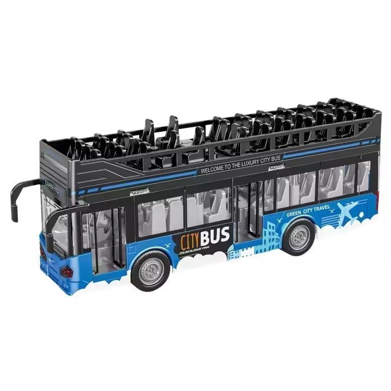 Bus De Tourisme Jouet Échelle 1 16 LED Sonorisation Portes Ouvertes Jeux Éducatifs