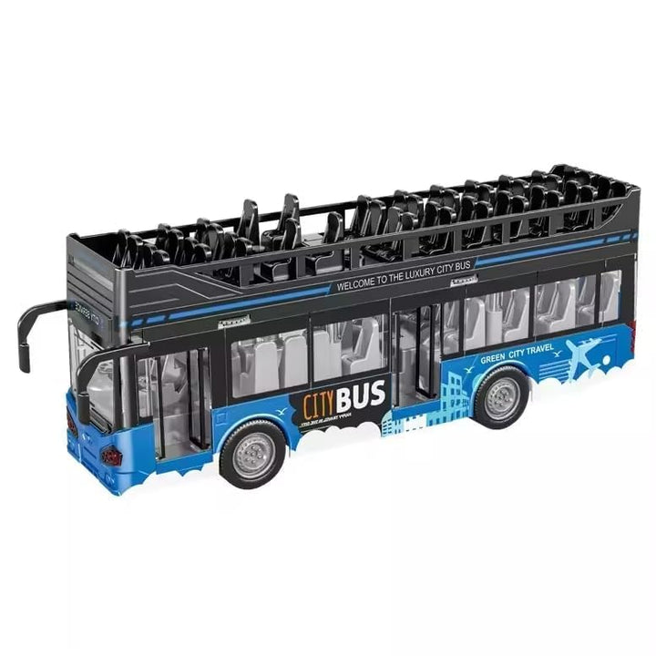 Bus De Tourisme Jouet Échelle 1 16 LED Sonorisation Portes Ouvertes Jeux Éducatifs