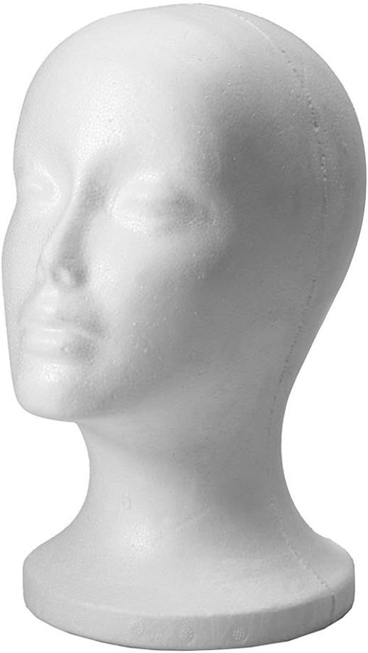 tête en polystyrène Blanc Présentoir pour Perruque Chapeau Casque