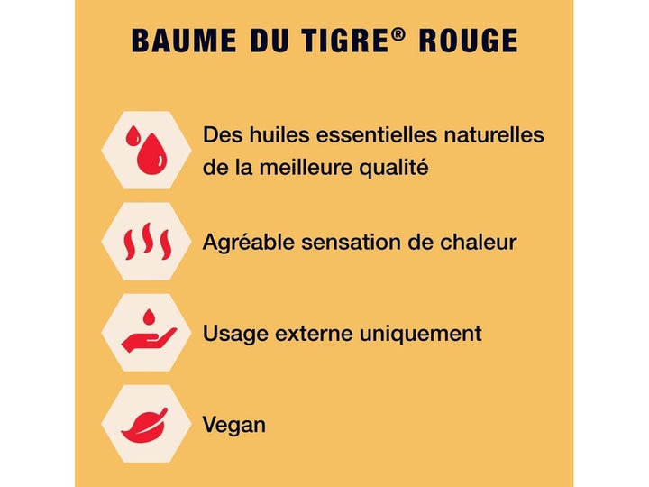 Tiger balm - Baume du tigre rouge - 19 gr baume - Le véritable baume du tigre extra fort