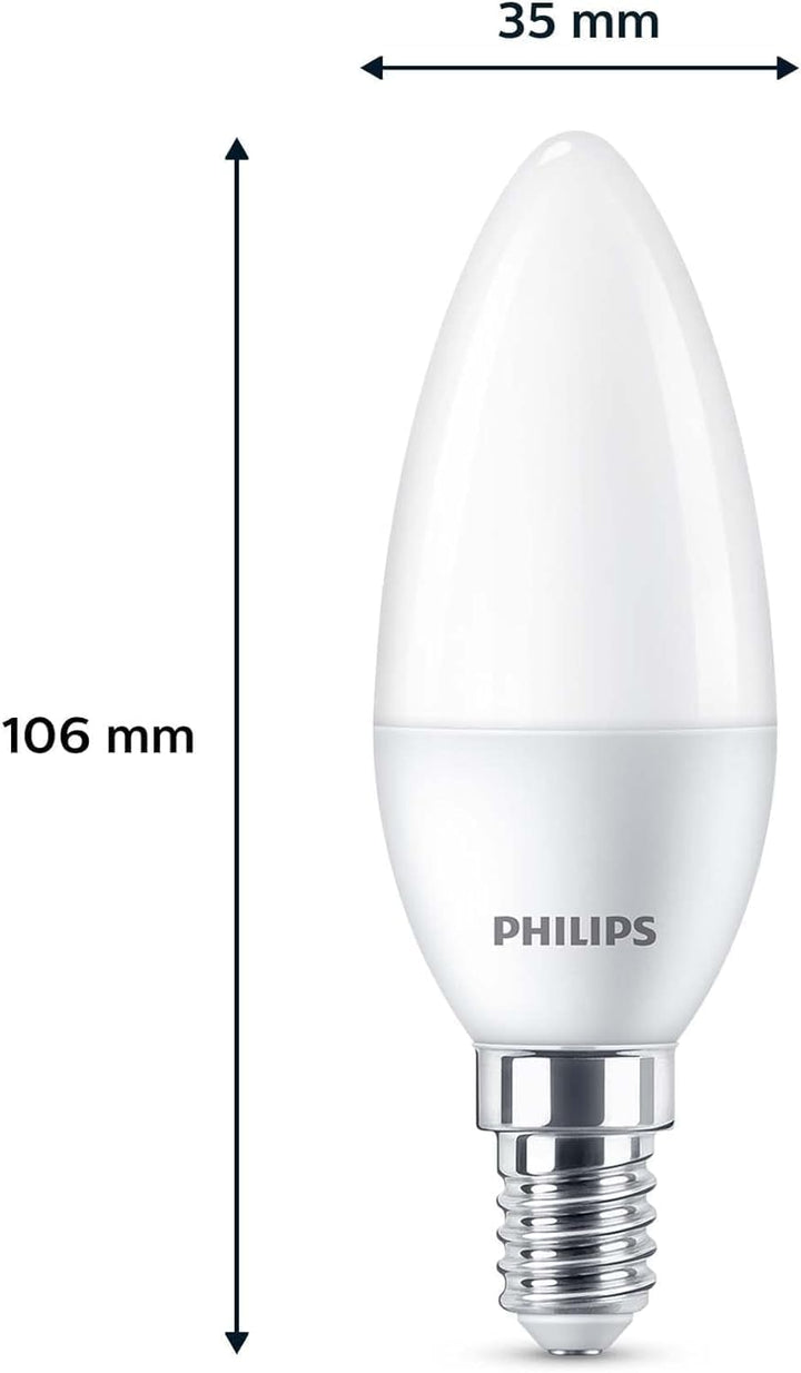 Philips Lighting  pack de 6 ampoules LED E14 format flamme, 40W, blanc chaud