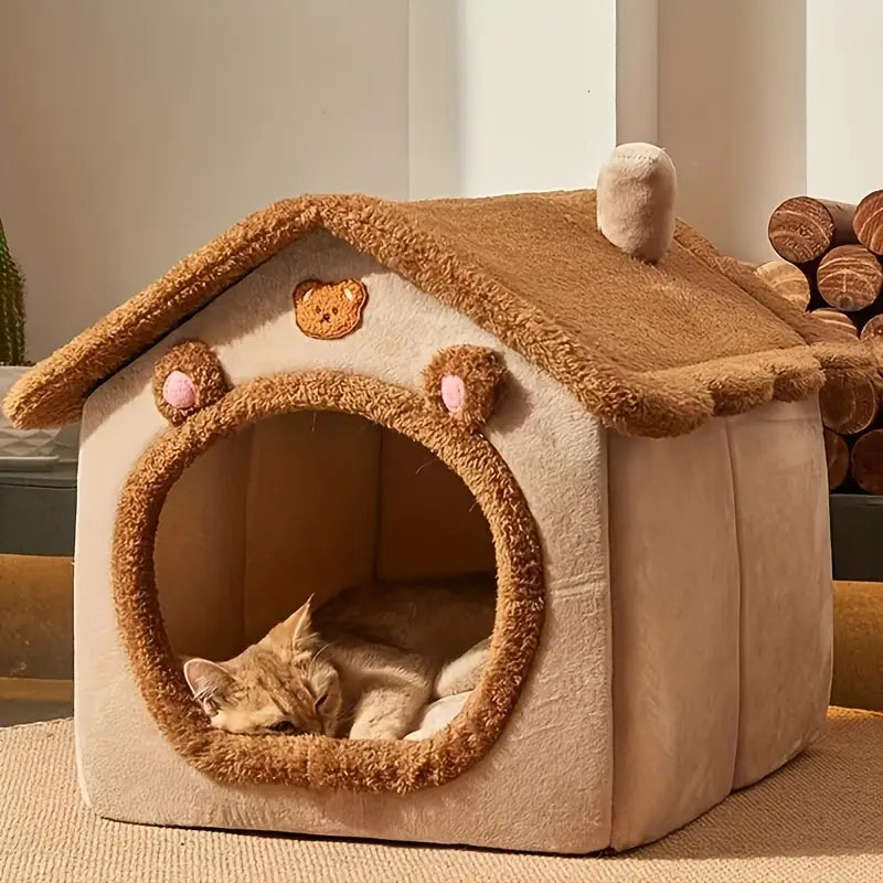 lit Maison pour chat, amovible et lavable