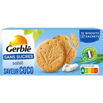 GERBLÉ – Biscuit Coco Sans Sucre – 132 g