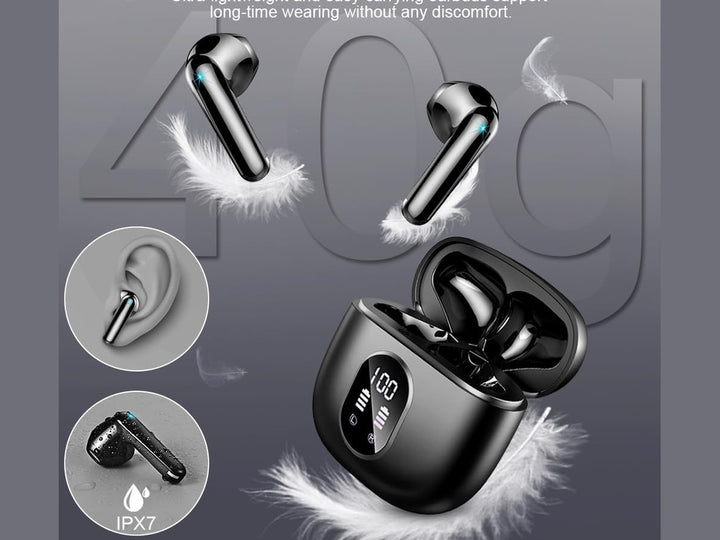 Ecouteurs Bluetooth sans Fil, Écouteurs Bluetooth 5.3 avec HiFi Stéréo Basses Casque, 50H Récréation