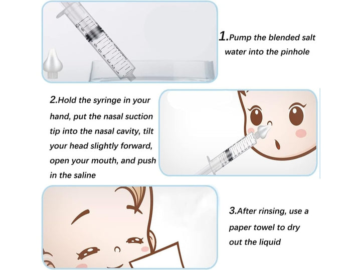 Irrigateur Nasal pour Bébé - Set de Nettoyage Nasal et Aspiration