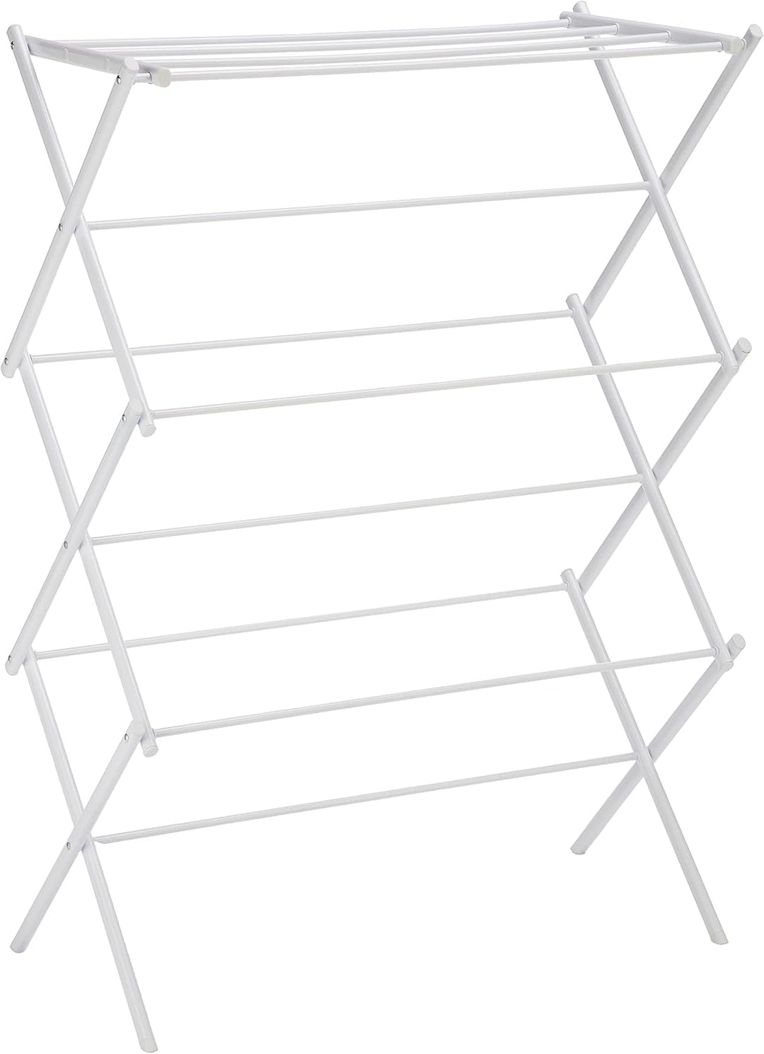 Amazon Basics Métal Séchoir à linge pliant - Blanc Pour Vêtement, 14.5" D x 29.5" W x 41.8" H