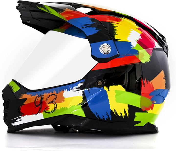 Casque Tout-Terrain avec Visière Homologué DOT – XL