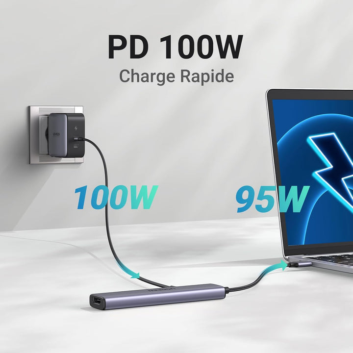 UGREEN port HDMI 4K,  port de charge USB C PD 100W