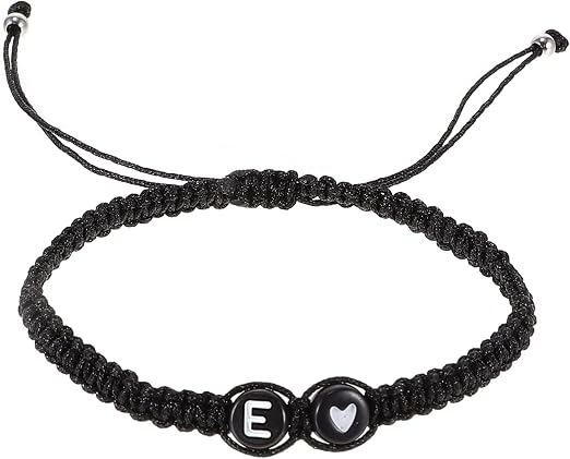 PRETYZOOM – Bracelet Cœur Noir et Blanc Cadeau de Couple