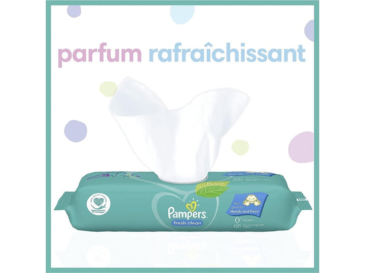 PAMPERS - Lingettes Bébé Fresh Clean - 52 Lingettes