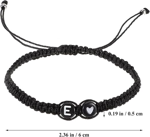 PRETYZOOM – Bracelet Cœur Noir et Blanc Cadeau de Couple