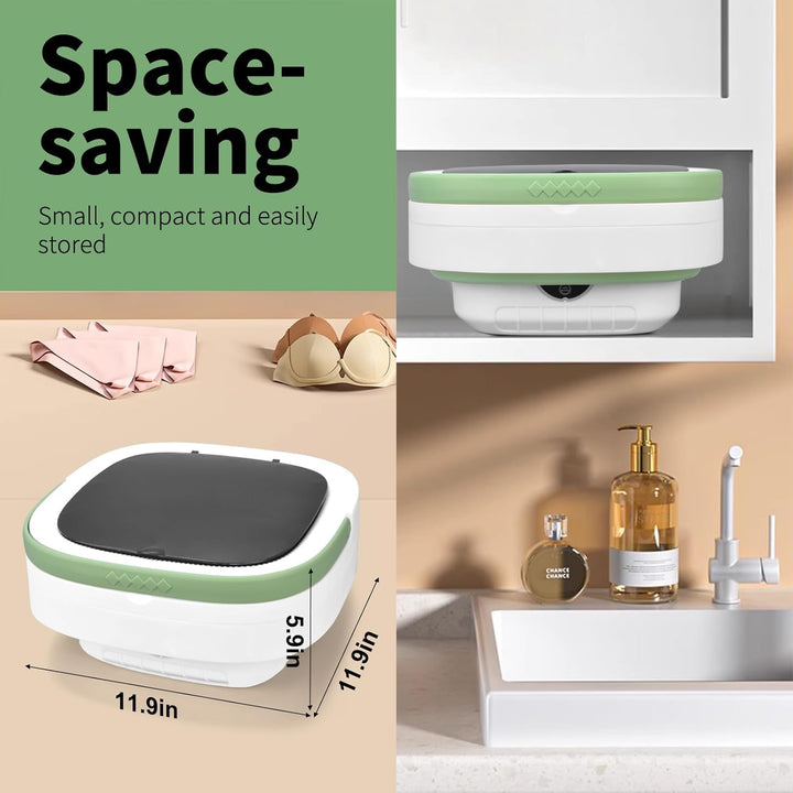Machine à laver portable, mini laveuse et essoreuse de 16 L avec nettoyage en profondeur