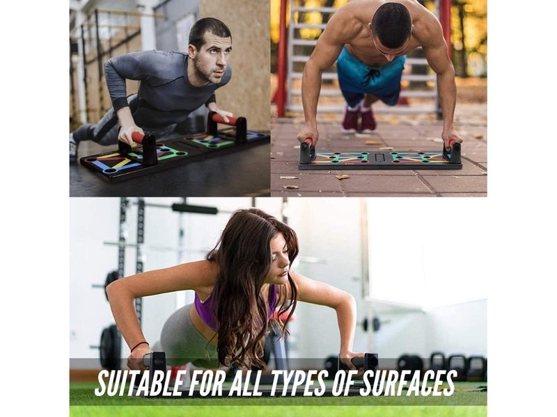 Planche de pompes pliable avec poignées pour un entraînement musculaire ciblé