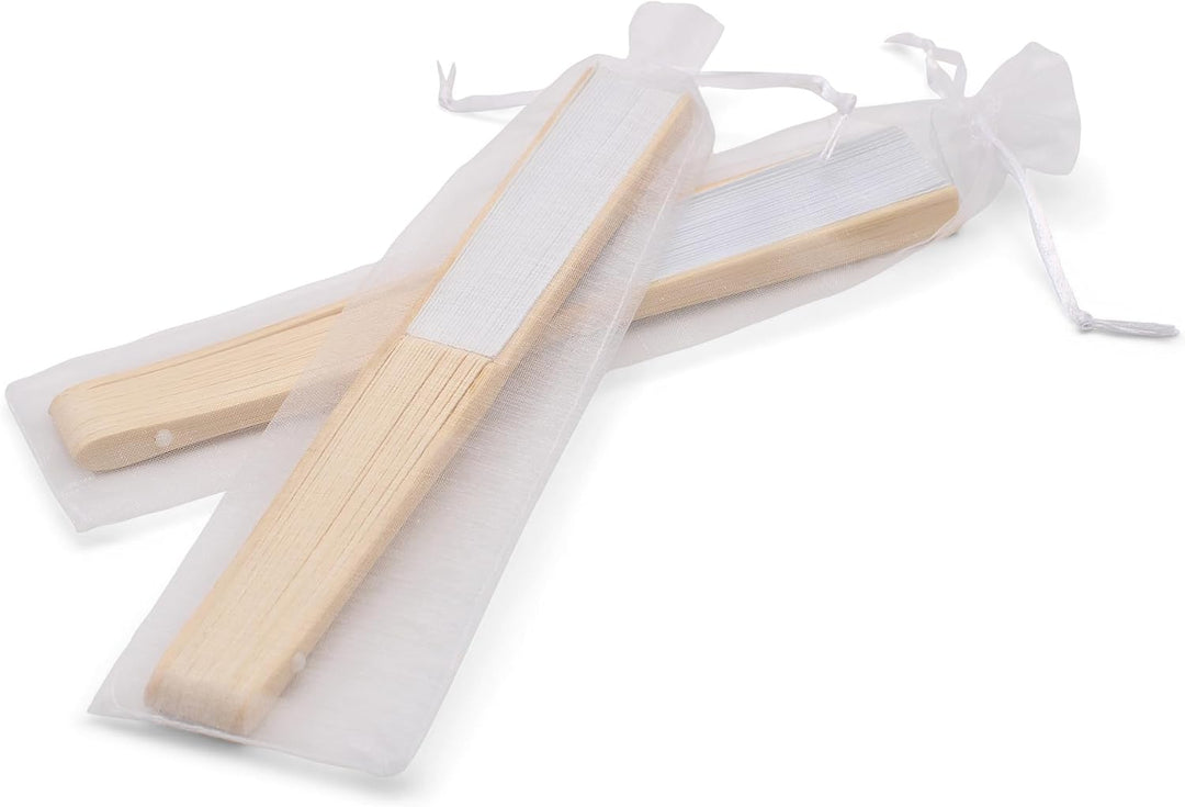 Lot de 50 Sachets en Organza Blanc – 26 cm x 6 cm
