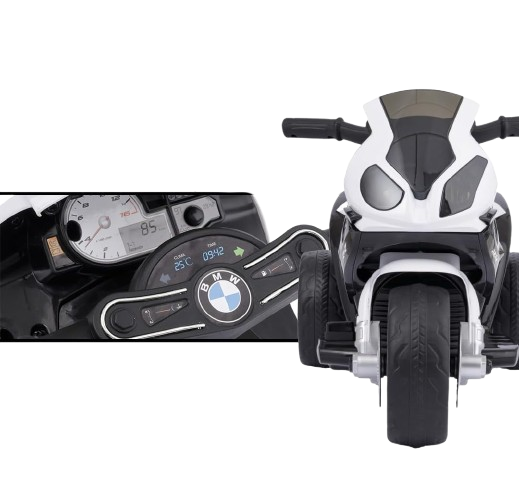 Moto Électrique BMW Officiel Enfants 1-4 Ans Guidon Orientable Pédale Accélération Feux Sons