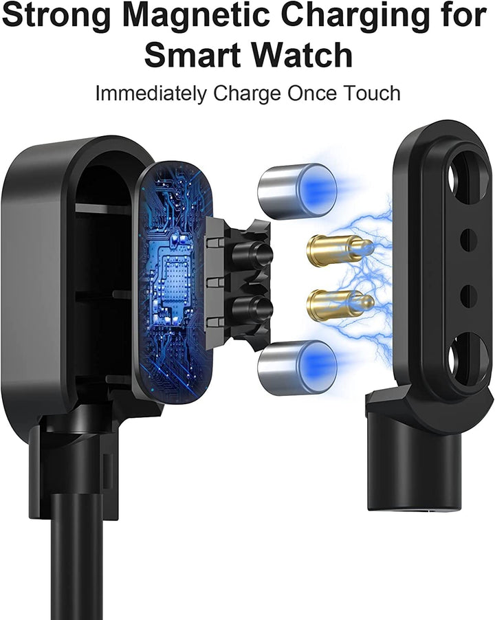 Câble de charge USB magnétique à 2 broches,  compatible avec collier anti-aboiement
