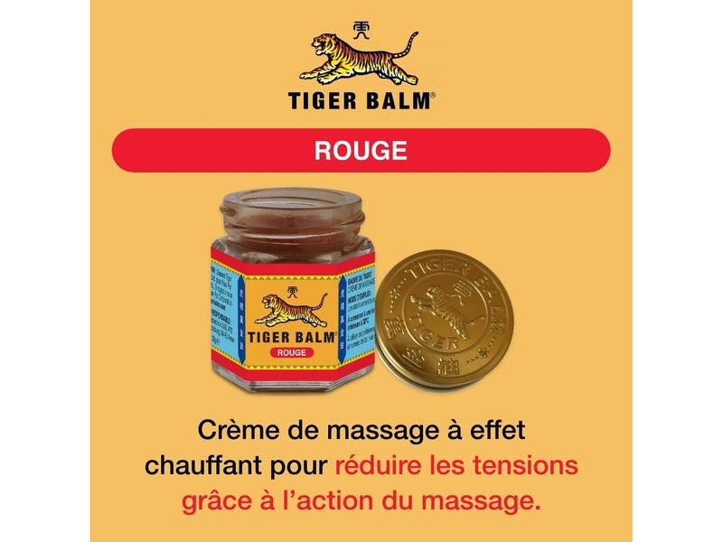 Tiger balm - Baume du tigre rouge - 19 gr baume - Le véritable baume du tigre extra fort