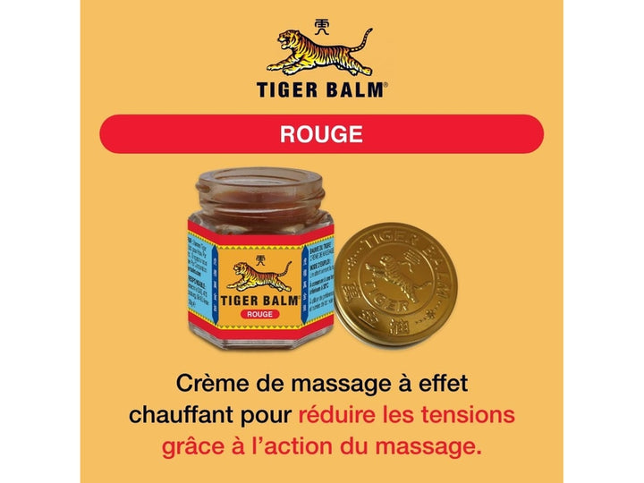 Tiger balm - Baume du tigre rouge - 19 gr baume - Le véritable baume du tigre extra fort