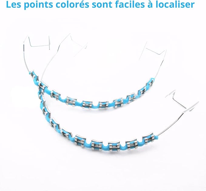 Falsos Para Dientes – Kit de Brackets Orthodontiques d’Entraînement Bleu Clair