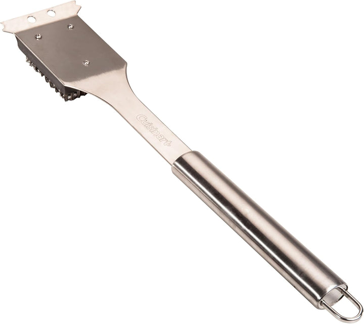 Cuisinart Brosse de nettoyage et grattoir en acier inoxydable de 42 cm de long pour barbecue, grill, cuisine, extérieur