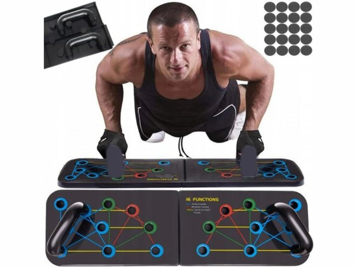 Planche de push-up multifonctionnelle - 16 options de prises différentes