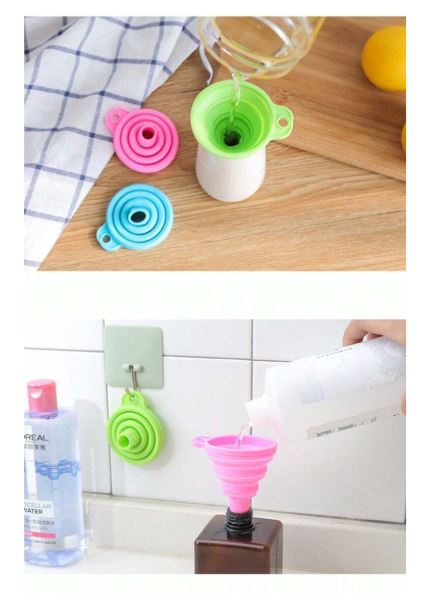 Entonnoir pliable en silicone multifonction - Compact et pratique