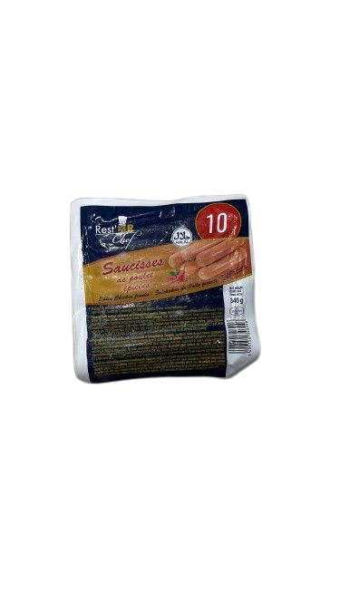 Restor Saucisse de poulet épicés , 10pcs 340g