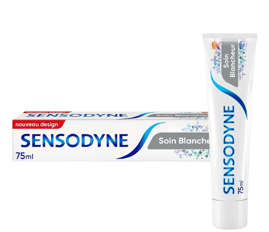 Sensodyne Dentifrice Blanchissant Soin Blancheur, Protection Complete 24h Contre la Sensibilité 75ml