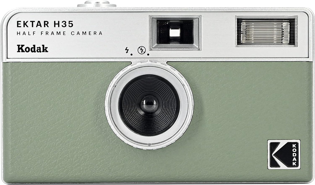 KODAK EKTAR H35 Caméra de Film Demi-Format 35 mm, réutilisable, sans Mise au Point, léger, Facile à Utiliser (Vert Sauge)