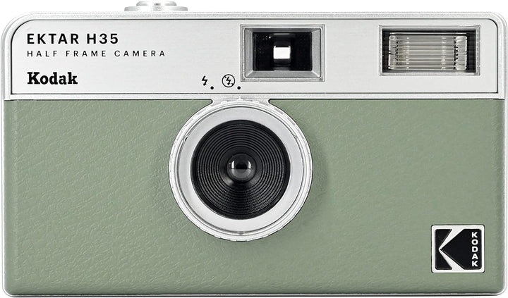 KODAK EKTAR H35 Caméra de Film Demi-Format 35 mm, réutilisable, sans Mise au Point, léger, Facile à Utiliser (Vert Sauge)