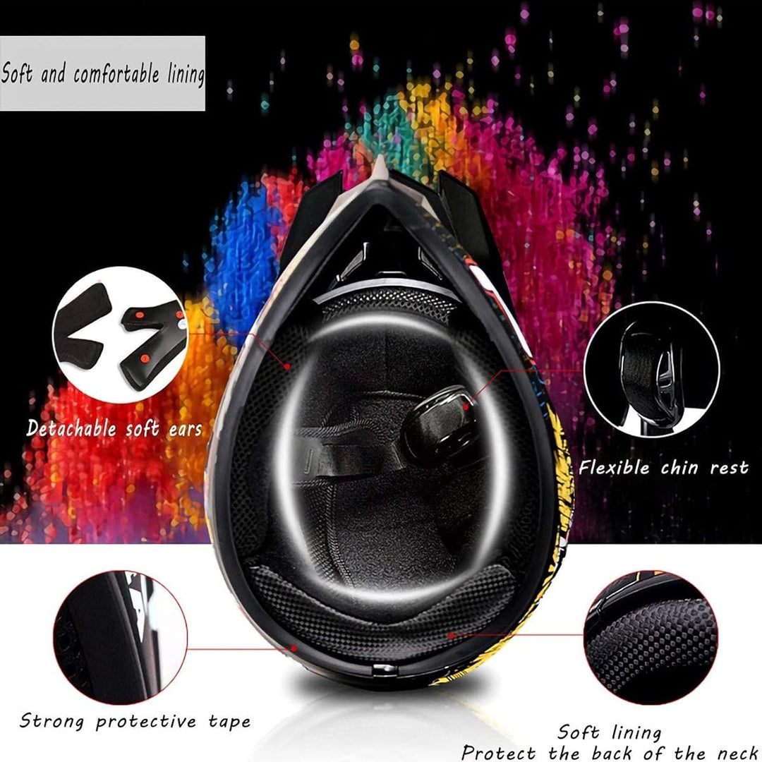 Casque Tout-Terrain avec Visière Homologué DOT – XL