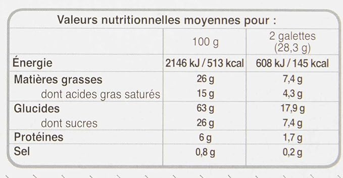 BONNE MAMAN - Biscuits galettes au beurre frais - 170g