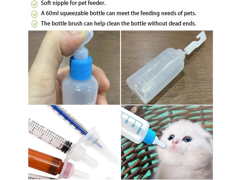Seringues et Biberons d'Allaitement pour Animaux de Compagnie