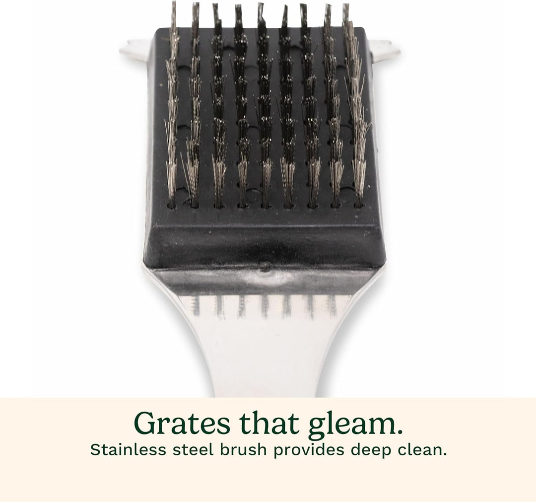 Cuisinart Brosse de nettoyage et grattoir en acier inoxydable de 42 cm de long pour barbecue, grill, cuisine, extérieur