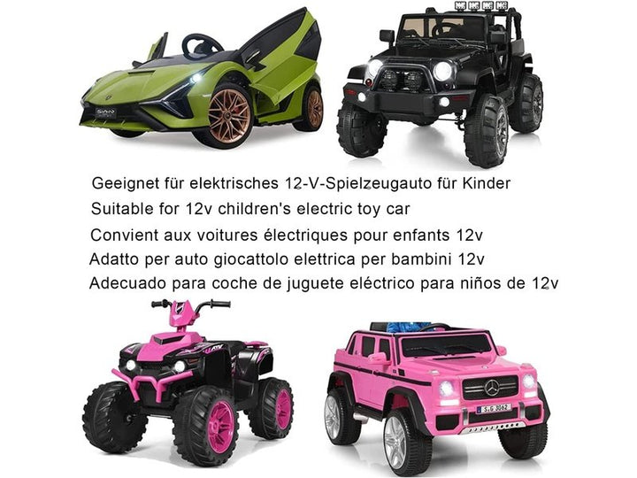 Chargeur Intelligent 12 V 1 A pour Voiture Électrique Enfant, Compatible avec Divers Modèles de Voitures Électriques