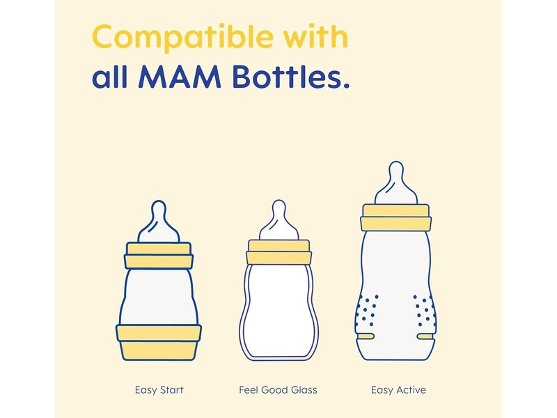 MAM - Tétines Pour Biberon - 2 pièces ultra-douces pour bébé - 2 mois et plus