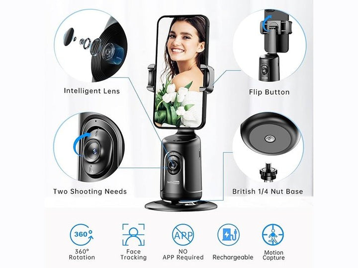 Bâton de Selfie avec Support de Téléphone Intelligent - Trépied de table
