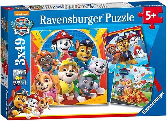 Ravensburger - Puzzle Enfant - Lot de 3 puzzles 49 pièces - Prêts à secourir / Pat'Patrouille - Fille ou garçon dès 5 ans