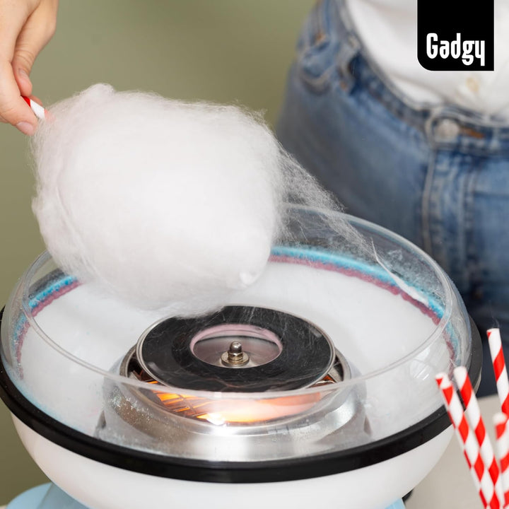 Gagdy – Machine à barbe à papa pour la maison + lot de 5 sucres + bâtonnets