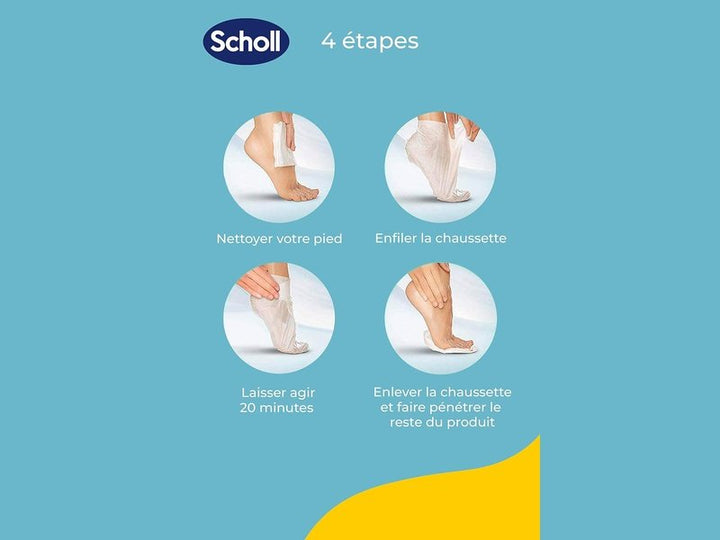 Masques Nourrissants pour Pieds Scholl à l'Aloe Vera - Hydratation Intense - 1 paire