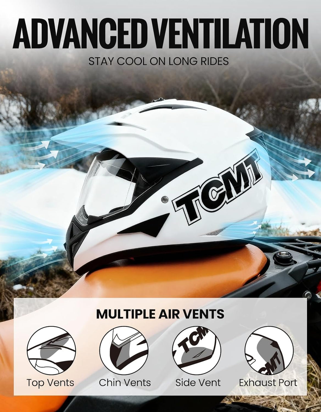 TCMT – Casque Intégral Unisexe Tout-Terrain – XL