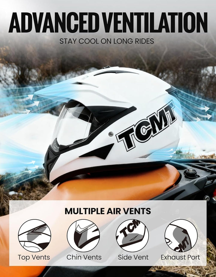 TCMT – Casque Intégral Unisexe Tout-Terrain – XL