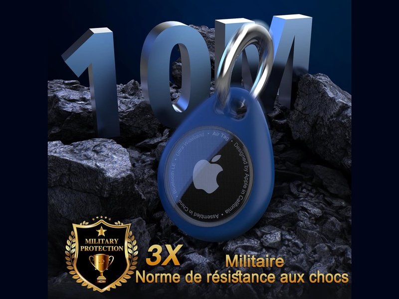 Étui Anti-Rayures pour AirTag - Mousqueton Métal