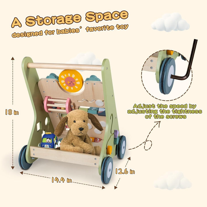 LOL-FUN - Trotteur en Bois Éducatif Bébé 10-en-1 – 12 Mois+