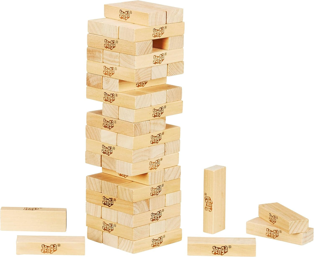 Jenga Hasbro BoisMassifRespectueuxSereinDouceur EnfantsSixAnsCompatiblesAdultesUniversels