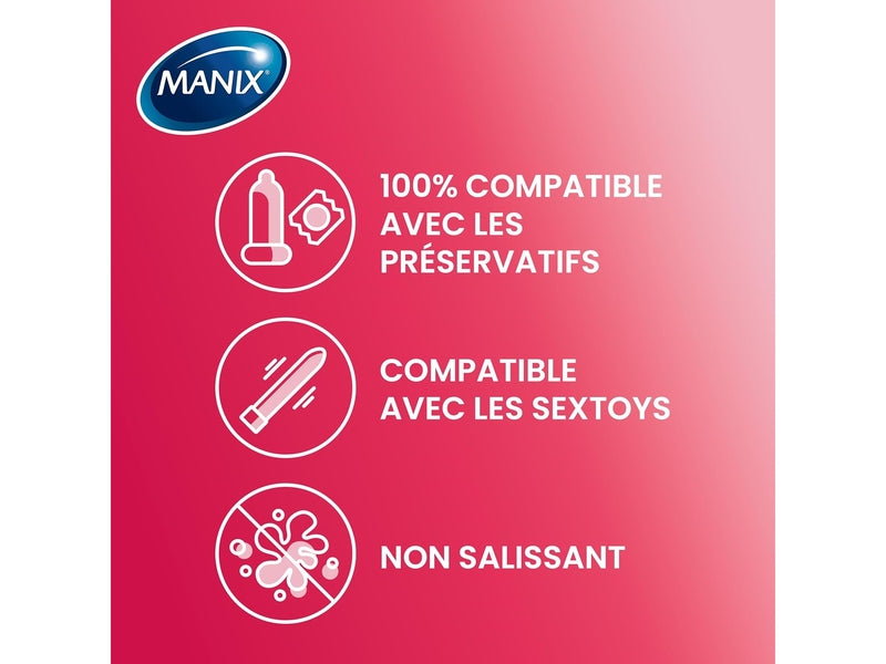 Manix - Lubrifiant Intime  au Goût Fraise - 80 ml