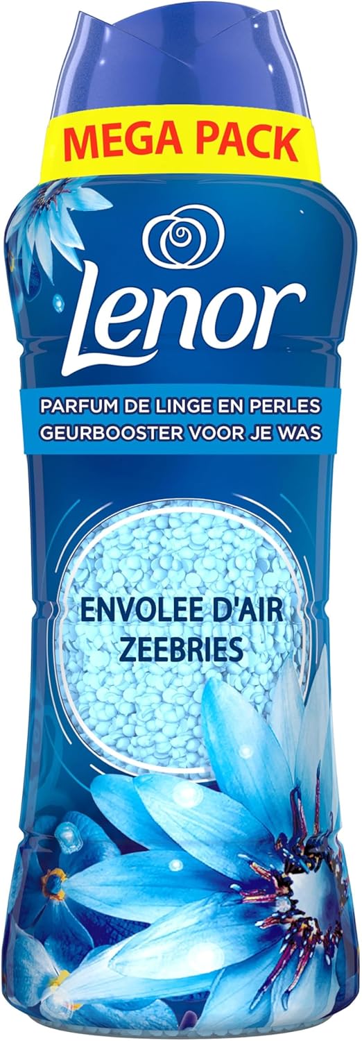 Lenor Parfum de Linge en Perles Envolée D'Air, 41 Lavages, Fraîcheur Non-Stop Jusqu'à 12 Semaines, Notes d'Herbes Vertes et d'Eau de Mer, Muguet et Agrumes, Intensité Personnalisable, Pour Tous Tissus